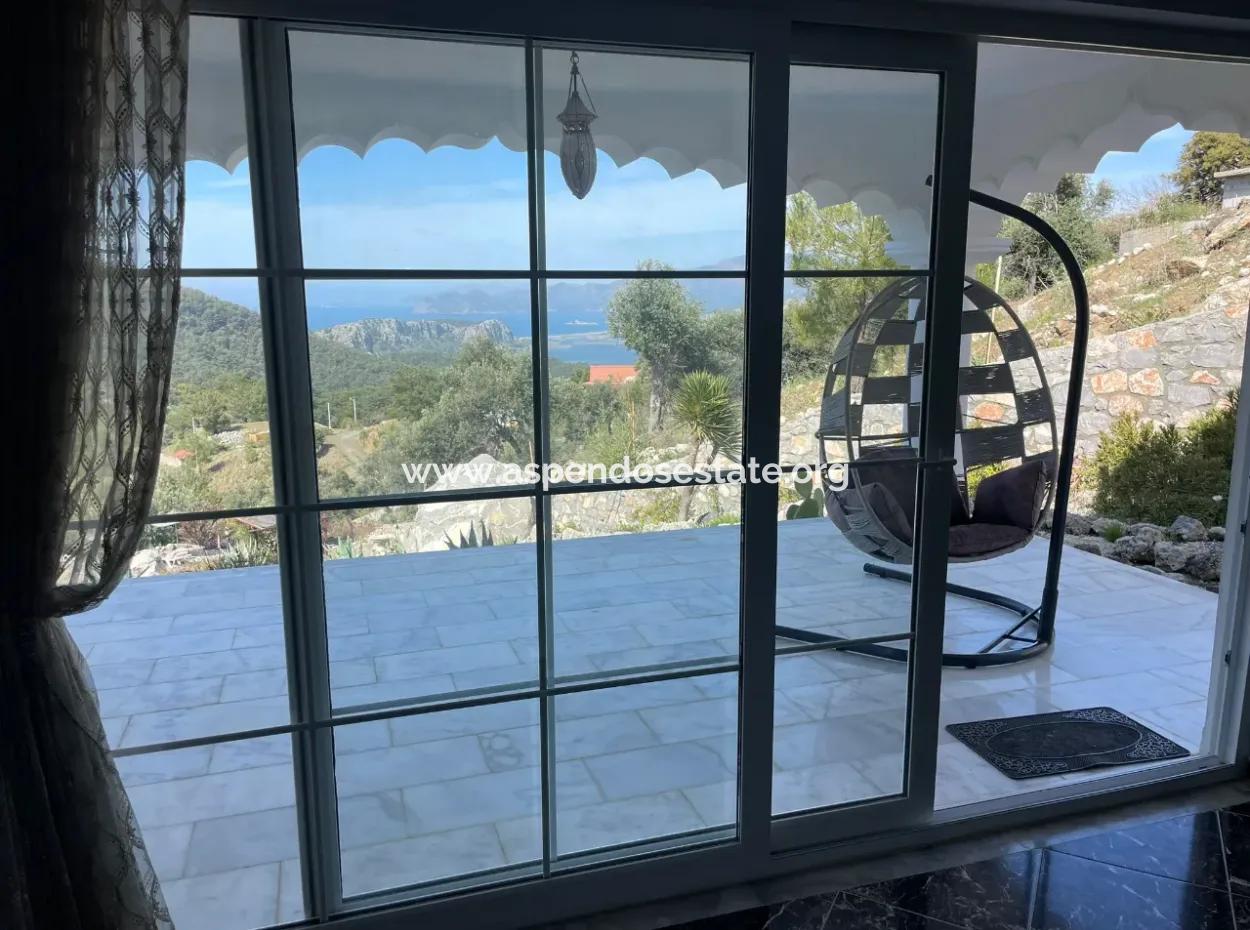 Gökbel'de Full Deniz Manzaralı 5000M2 Arsa İçerisinde Satılık Vıp Villa